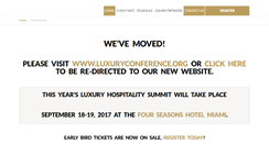 Desktop Screenshot of luxuryhotelconference.com