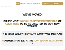 Tablet Screenshot of luxuryhotelconference.com